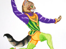 Ballet Cat, Kneeling Male