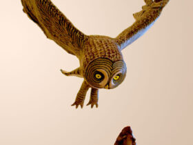 Great Grey Owl and Vole