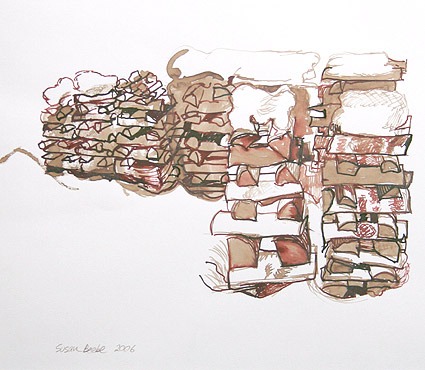 Stacked Birch in the Snow